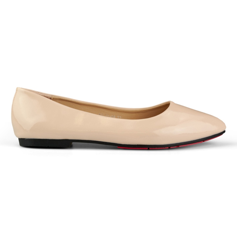 Ballerine da donna laccate beige