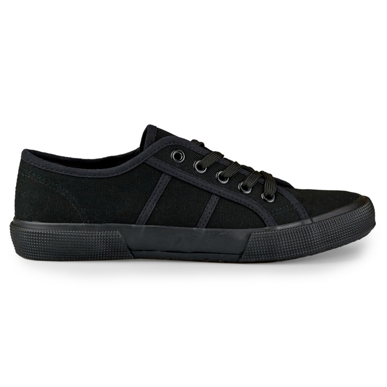 Sneaker basse nere con suola nera nero