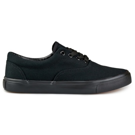 Classiche sneakers da donna con suola nera nero