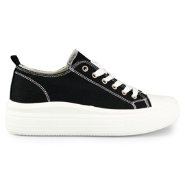 Sneakers nere su una piattaforma bassa nero