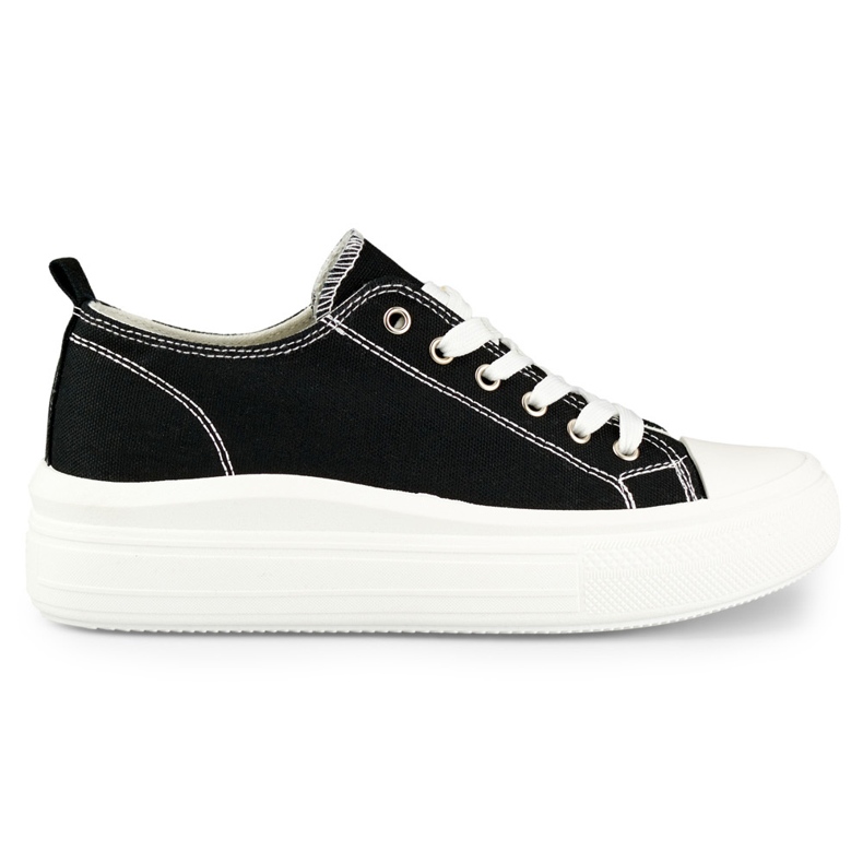 Sneakers nere su una piattaforma bassa nero