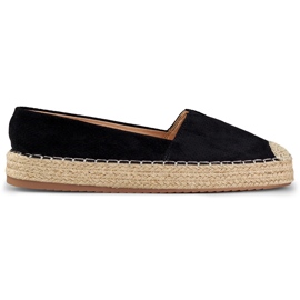 Espadrillas nere con plateau da donna nero