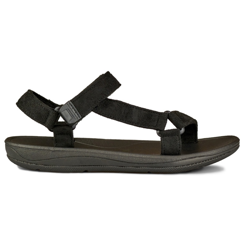 Sandali neri da donna con velcro nero