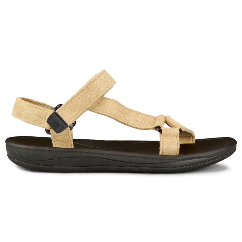 Sandali da donna beige con velcro