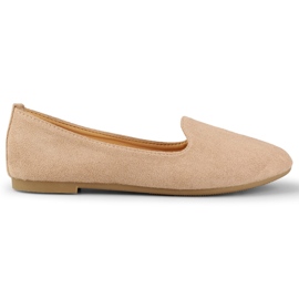 Ballerine in camoscio beige