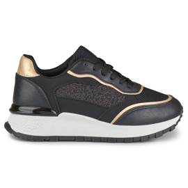 Sneakers nere lucide da donna nero