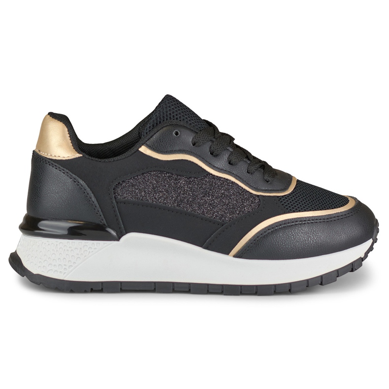 Sneakers nere lucide da donna nero