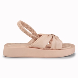 Sandali in polvere con elastico di Sisi beige