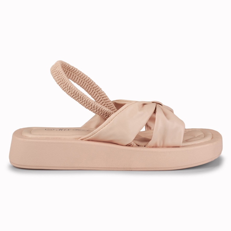 Sandali in polvere con elastico di Sisi beige