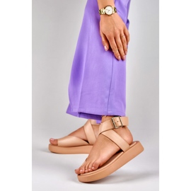 Sandali alla caviglia da donna beige di Lisa