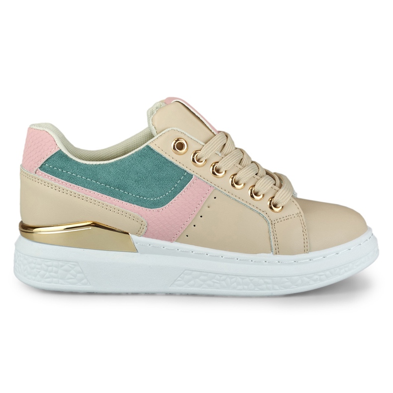 Sneakers da donna sulla piattaforma Eliza beige