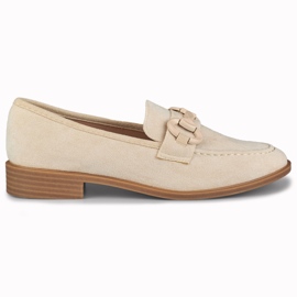 Scarpe da donna in camoscio beige