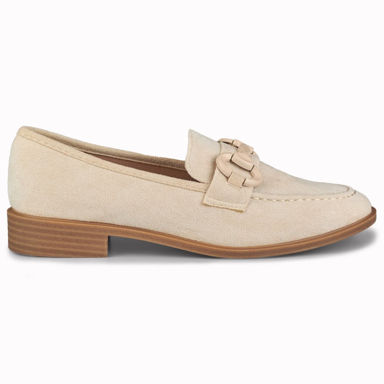 Scarpe da donna in camoscio beige