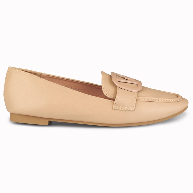 Scarpe da donna beige scuro realizzate in ecopelle