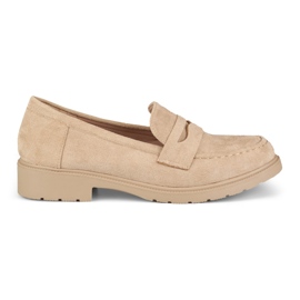 Scarpe da donna classiche in camoscio beige