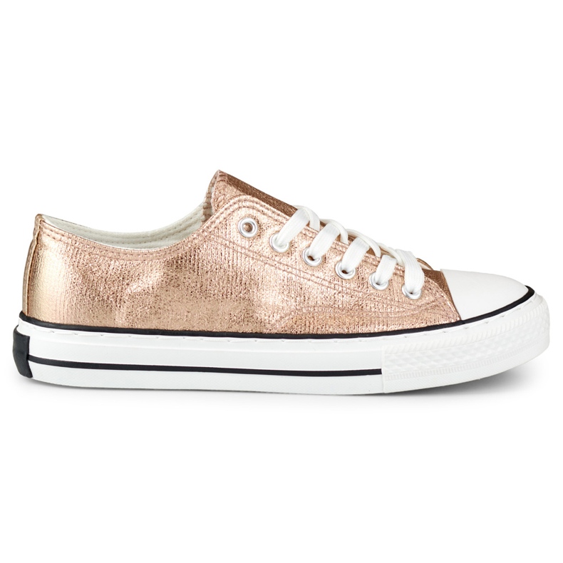 Sneakers classiche oro lucido d'oro