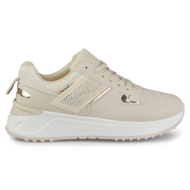 Scarpe sportive casual beige da donna