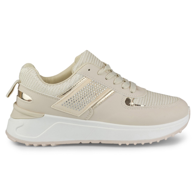 Scarpe sportive casual beige da donna