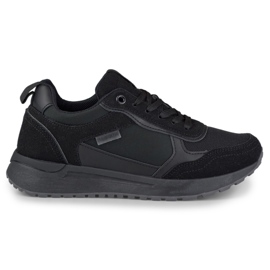 Scarpe sportive da donna nere con suola nera nero
