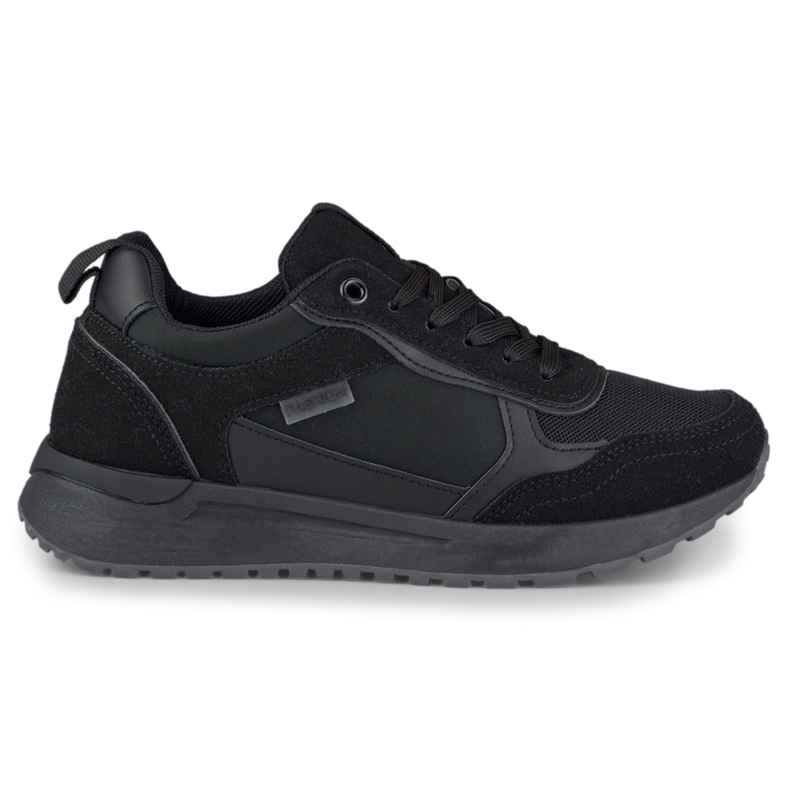 Scarpe sportive da donna nere con suola nera nero