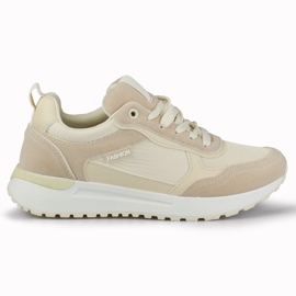 Scarpe sportive da donna beige con suola leggera