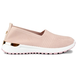Scarpe casual da donna comode e flessibili rosa