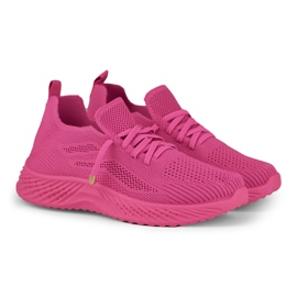 Scarpe sportive da donna elastiche fucsia rosa