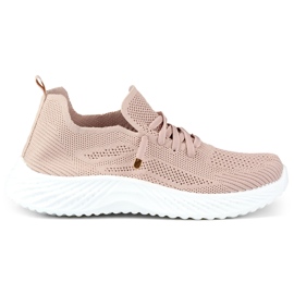 Scarpe sportive da donna elastiche polverose rosa