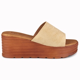 Sandali con zeppa beige di Versis