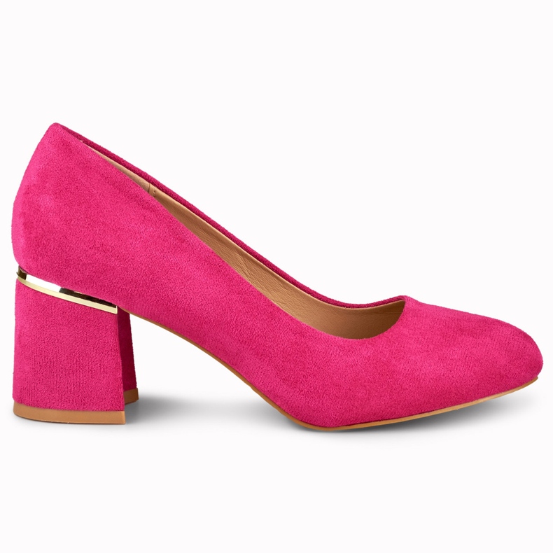 Décolleté fucsia con punta tonda rosa