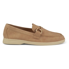 Comodi mocassini da donna beige morbidi