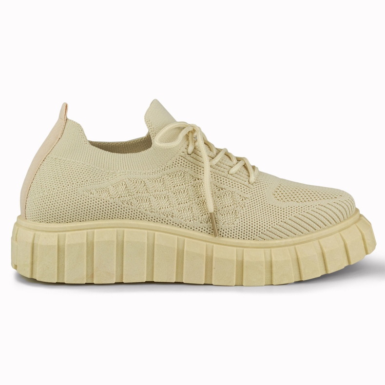 Scarpe sportive da donna beige flessibili