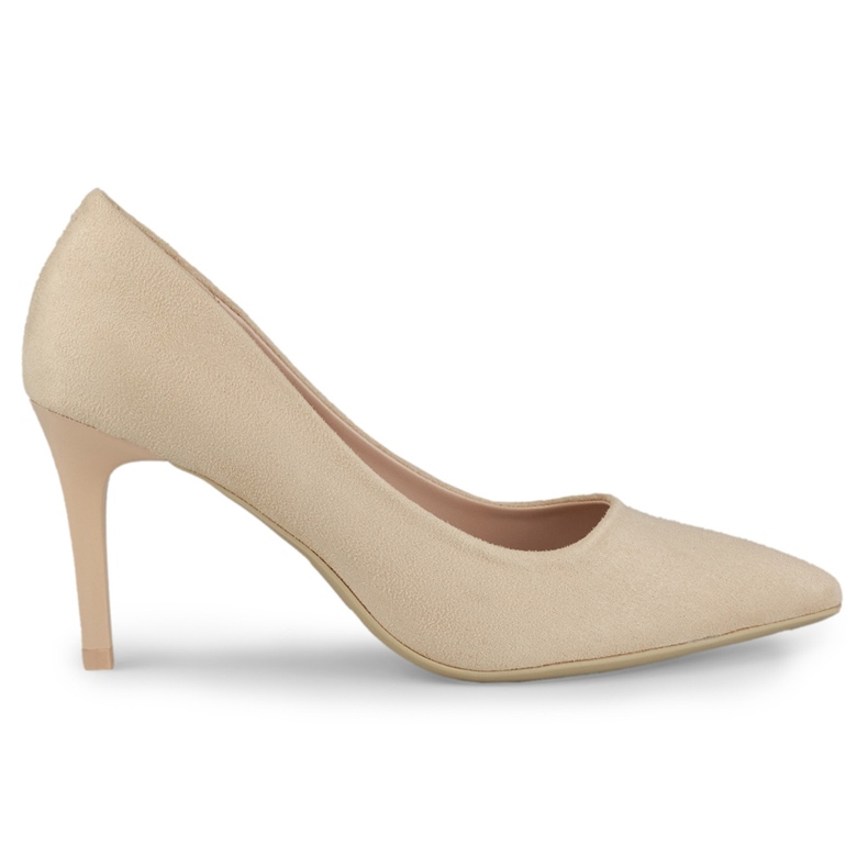Beige classico camoscio tacchi alti