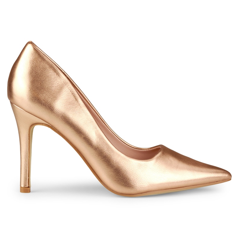 Spille classiche dorate realizzate in ecopelle d'oro