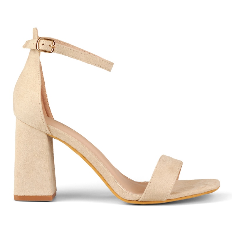 Sandali beige con tacco alto