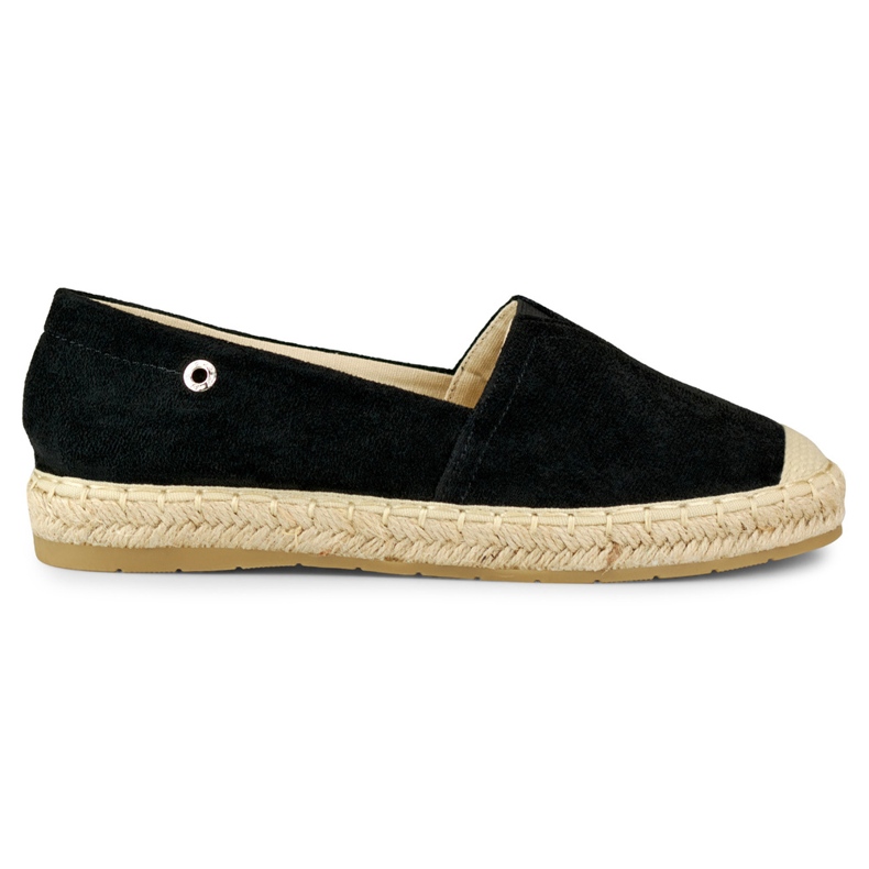 Espadrillas nere da donna in camoscio nero