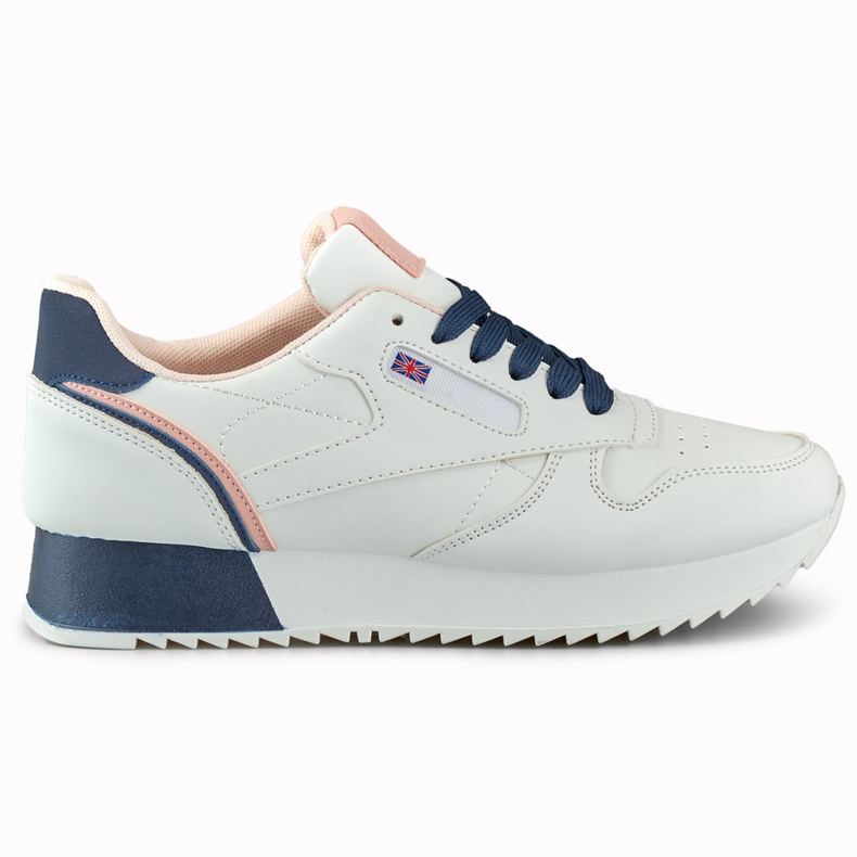 Sneakers sportive classiche da donna bianche e blu bianca