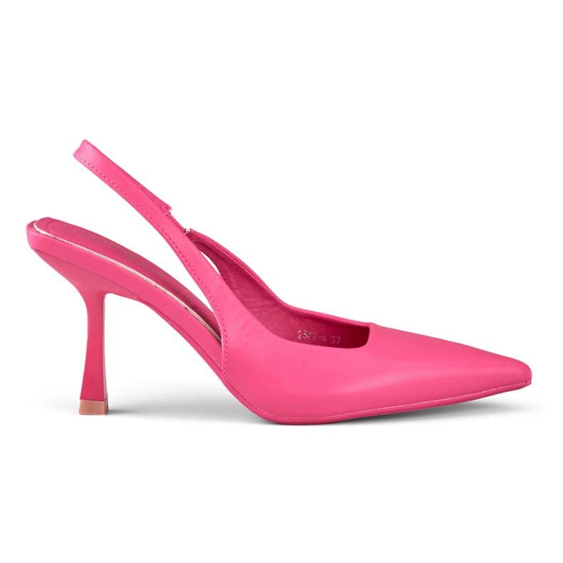 Décolleté rosa con tacco aperto
