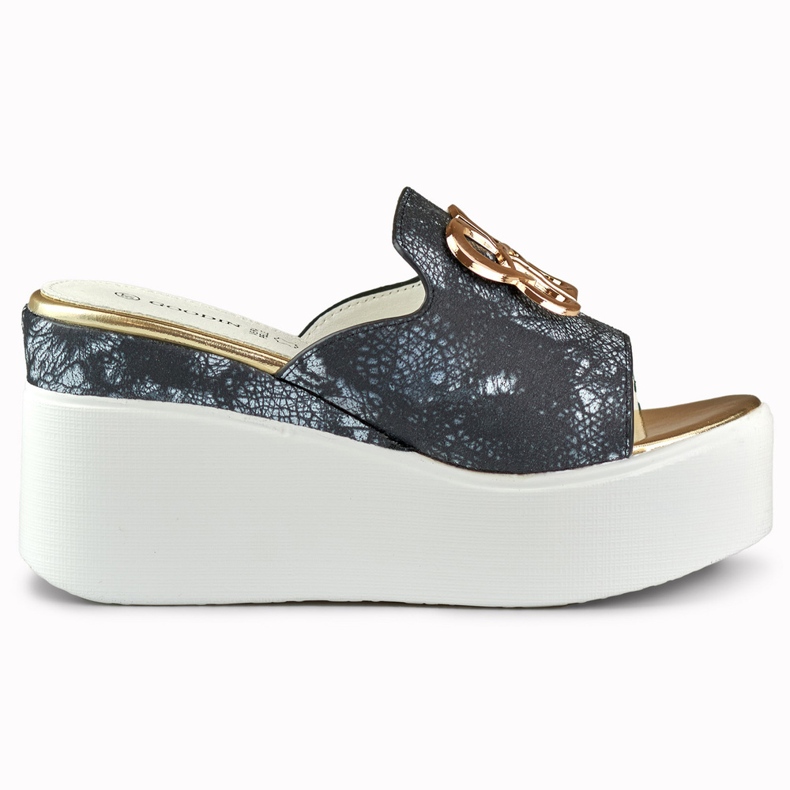 Sandali con zeppa neri da donna Nero