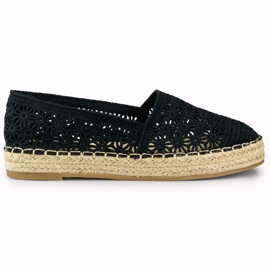 Espadrillas da donna in pizzo nero