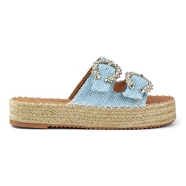 Espadrillas da donna con fibbie decorative blu