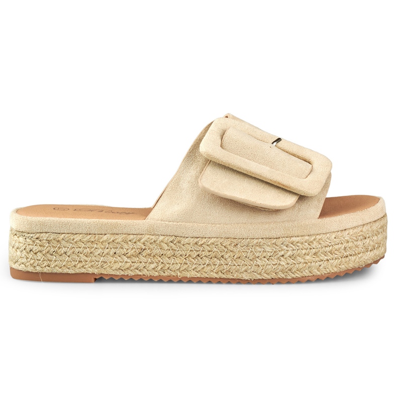 Espadrillas da donna in camoscio beige