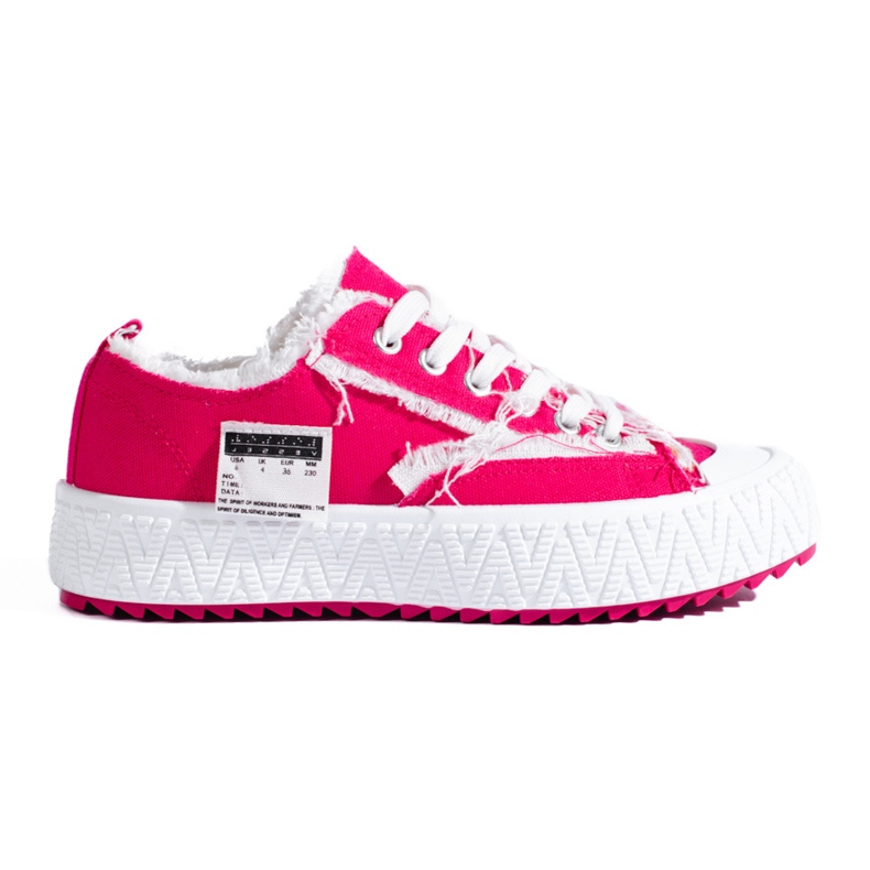 Sneaker Shelovet fucsia con plateau rosa
