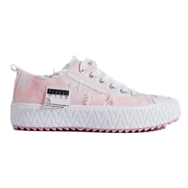 Sneaker Shelovet rosa con plateau