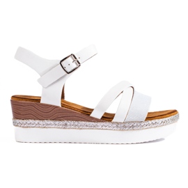 Sandali bianchi con zeppa Shelovet bianco