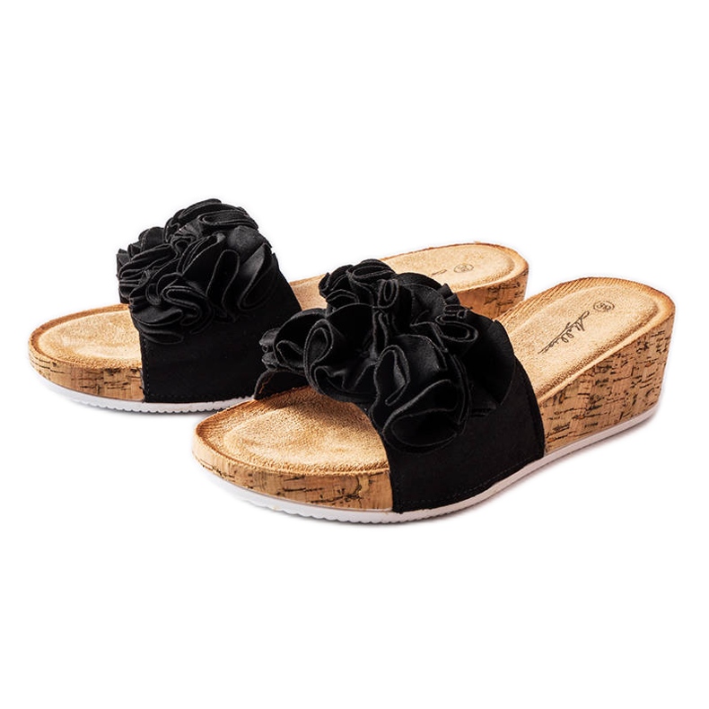 Sandali con zeppa neri di Estella nero