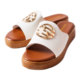 Sandali con plateau Michelle bianchi bianca