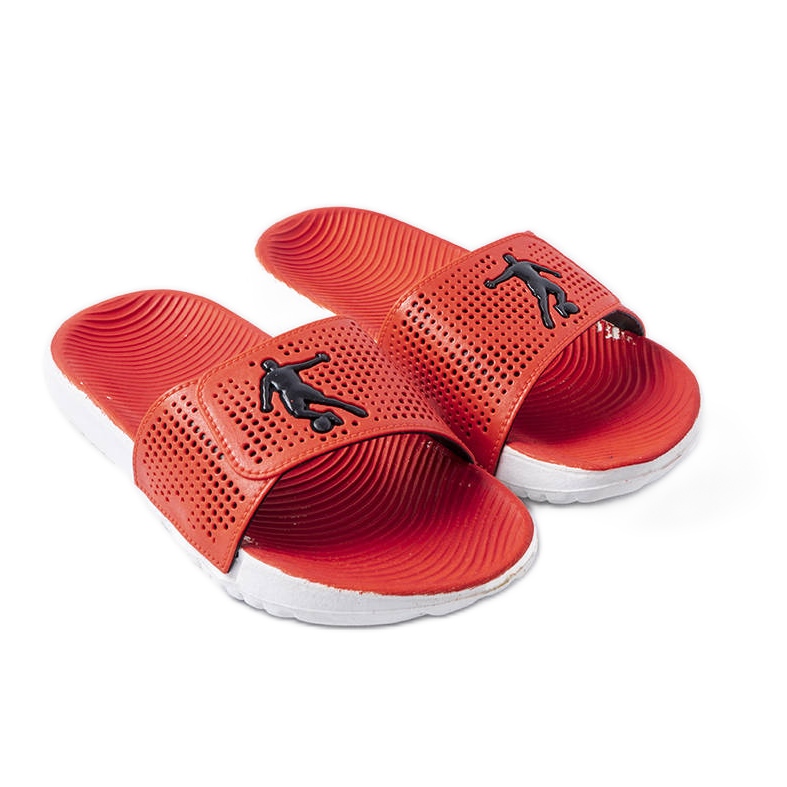 Pantofole di gomma rosse e bianche di Atene rosso