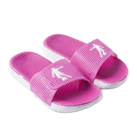 Pantofole di gomma bianche e rosa di Atene