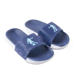 Pantofole in gomma bianche e blu di Atene